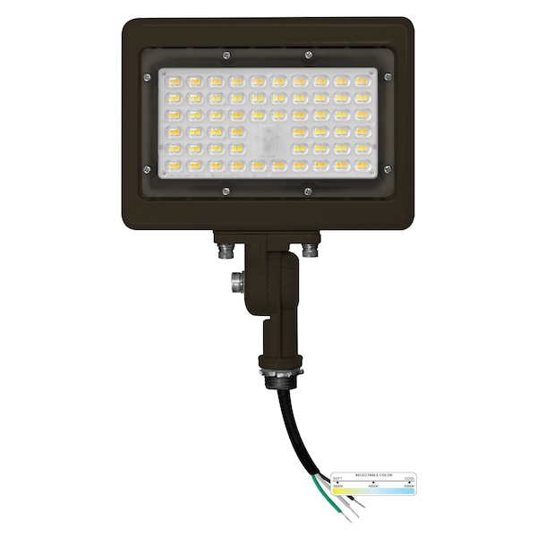 Nuwatt 15W Bronze LED Flood Light 3000K/4000K/5000K 3CCT IP65 Outdoor Waterproof Lighting, Knuckle Mount NW-SFL-50W-3CT-KN-BZ - main